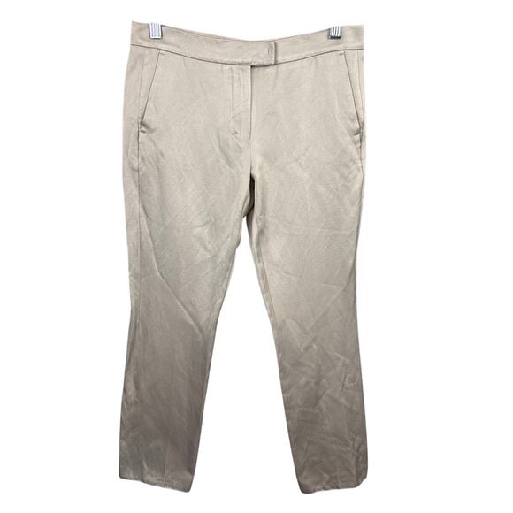 Max Mara Women' Stretch Satin Cropped Trousers Tan Size 2 Designer Old Money - Picture 2 of 9